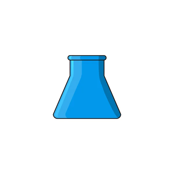 Иконка химической пробирки в стиле мультфильма — стоковый вектор