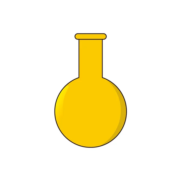 Icône de tube à essai chimique dans le style de dessin animé — Image vectorielle