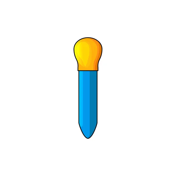 Icono de tubo de ensayo químico en estilo de dibujos animados — Vector de stock