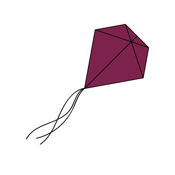 Kite in eenvoudige stijl — Stockvector