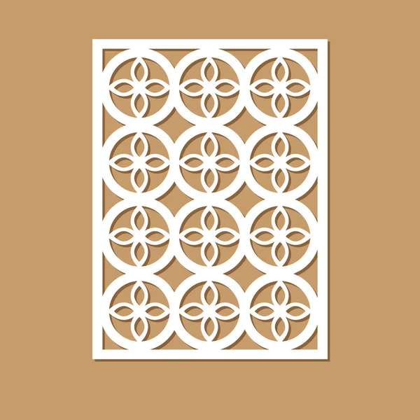 Skandinav Desenli Kart Baskı Dekorasyon Için Geometrik Panel Lazer Kesimi — Stok Vektör
