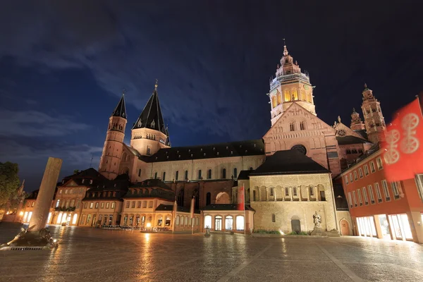 На Mainz собору Kaiserdom високий собор — стокове фото