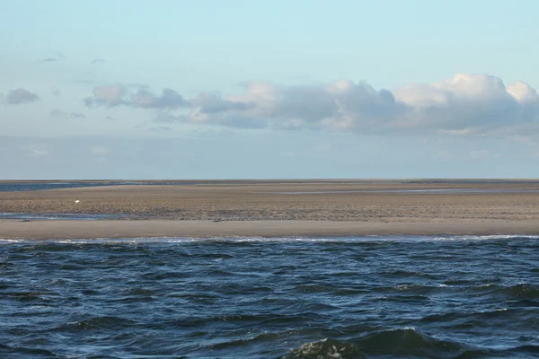 Un banco de arena en el Mar de Wadden — Foto de Stock