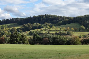 Landschaft des Werratals Im Herbst ölmek