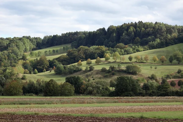 Landschaft des Werratals Im Herbst sterben — Stockfoto