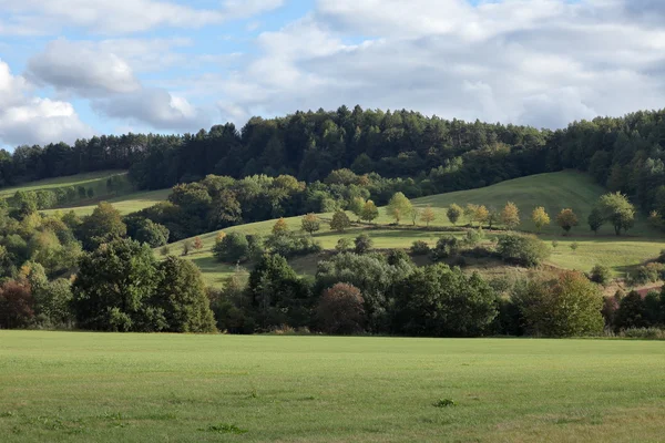 Landschaft des Werratals Im Herbst sterben — Stockfoto