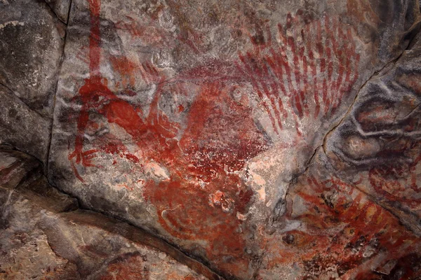 Pinturas rupestres y pintura rupestre en la Caatinga de Brasil —  Fotos de Stock