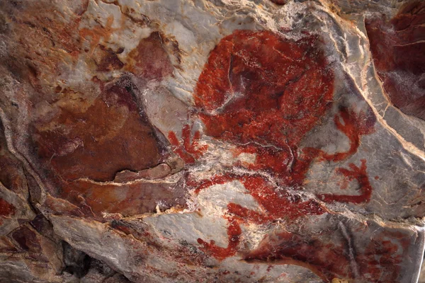 Pinturas rupestres e pintura rupestre na Caatinga do Brasil — Fotografia de Stock