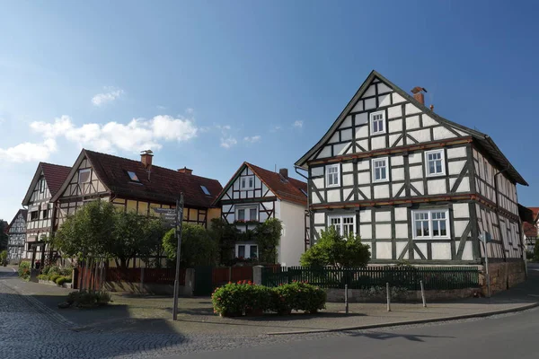 Historické hrázděné domy v Německu — Stock fotografie