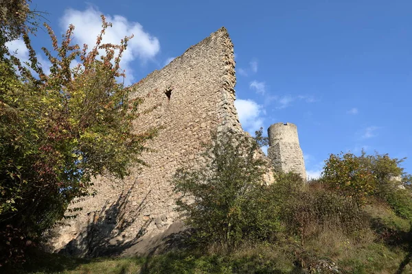 Zřícenina hradu z Braniborska v údolí Werra — Stock fotografie