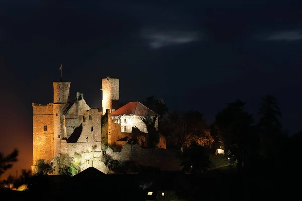 Hahnstein Almanya'da kale harabe — Stok fotoğraf