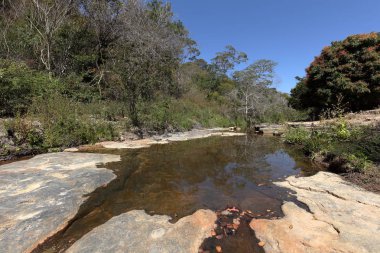 Caatinga Brezilya nehir manzara