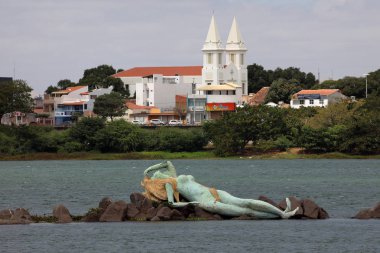 Deniz kızı ve manzarası Petrolina ve Juazeiro'su Brezilya