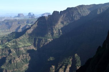 The landscape of the Simien mountains in Ethiopia clipart