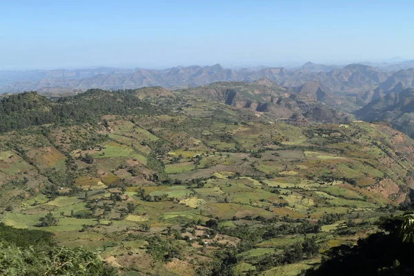 A táj, a Simien-hegység Etiópiában — Stock Fotó