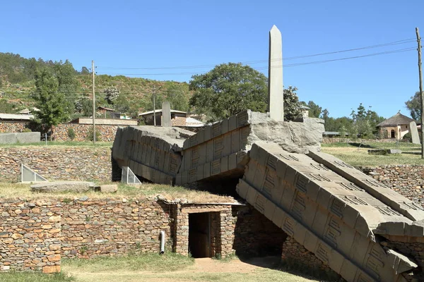 Die Stele von aksum in Äthiopien — Stockfoto