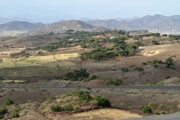 Il paesaggio vicino Lalibela in Etiopia — Foto Stock