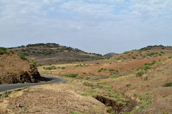 A paisagem perto de Lalibela na Etiópia — Fotografia de Stock