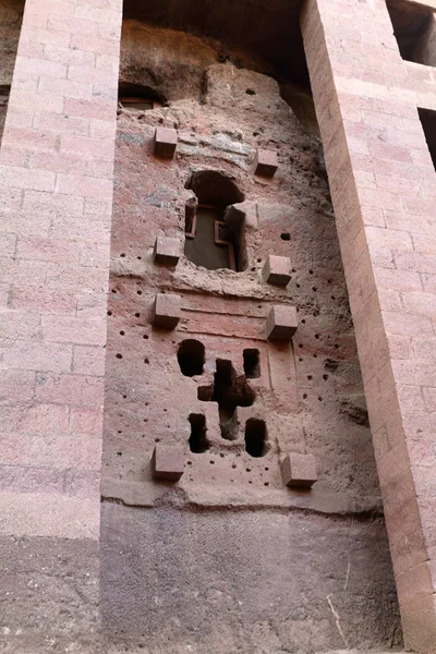 ค ริ สต จักร แกะ สลัก หิน แห่ง ลา ลิ บีลา ใน เอ ธิโอ เปีย — ภาพถ่ายสต็อก