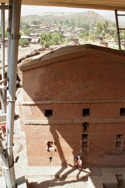 Las esculturas rupestres Iglesias de Lalibela en Etiopía — Foto de Stock