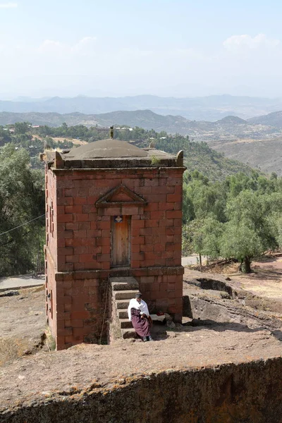 Las esculturas rupestres Iglesias de Lalibela en Etiopía — Foto de Stock