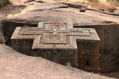 Kaya oyma kiliseleri Lalibela Etiyopya