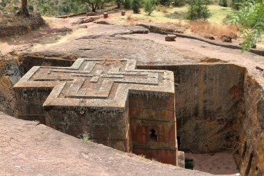 Kaya oyma kiliseleri Lalibela Etiyopya