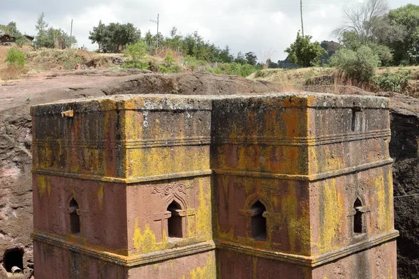 Die Felsbildhauerkirchen von lalibela in Äthiopien — Stockfoto