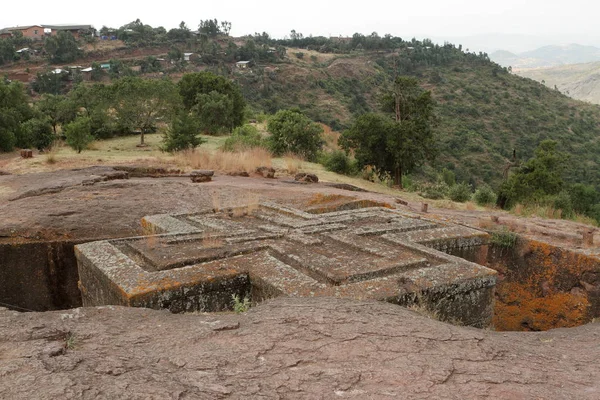 Die Felsbildhauerkirchen von lalibela in Äthiopien — Stockfoto