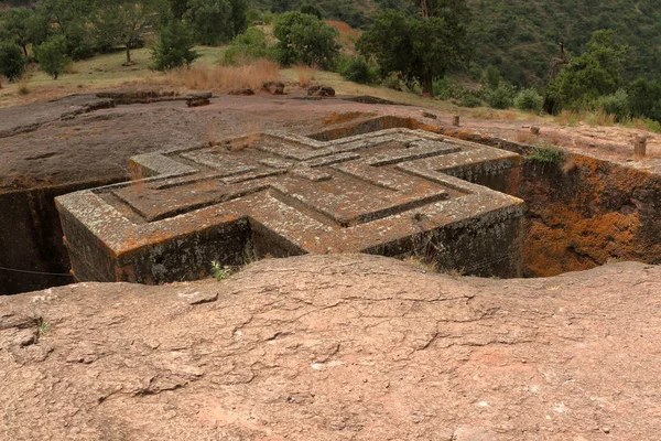 Die Felsbildhauerkirchen von lalibela in Äthiopien — Stockfoto