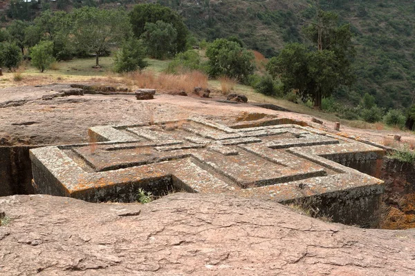 Die Felsbildhauerkirchen von lalibela in Äthiopien — Stockfoto