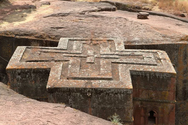 Die Felsbildhauerkirchen von lalibela in Äthiopien — Stockfoto