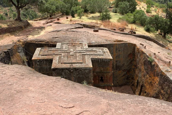 Die Felsbildhauerkirchen von lalibela in Äthiopien — Stockfoto