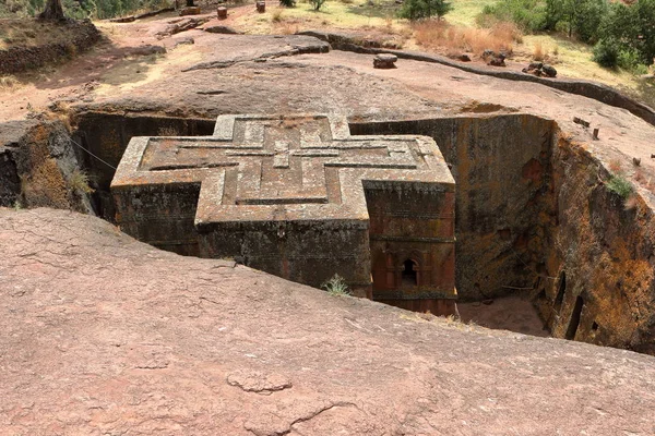 Die Felsbildhauerkirchen von lalibela in Äthiopien — Stockfoto