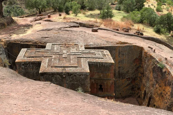 Die Felsbildhauerkirchen von lalibela in Äthiopien — Stockfoto