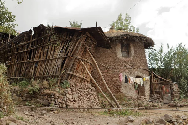 Pueblos y granjas en Etiopía — Foto de Stock