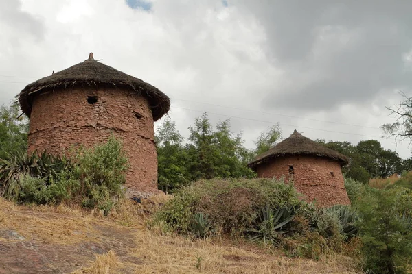 Dorpen en boerderijen in Ethiopië — Stockfoto