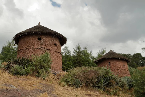 Pueblos y granjas en Etiopía — Foto de Stock