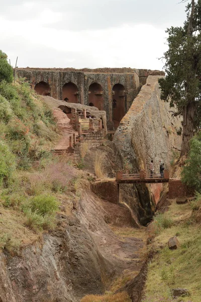 Die Felsbildhauerkirchen von lalibela in Äthiopien — Stockfoto