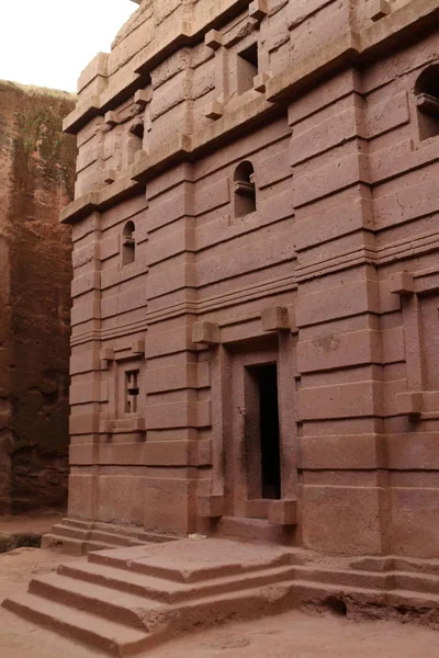 Las esculturas rupestres Iglesias de Lalibela en Etiopía —  Fotos de Stock