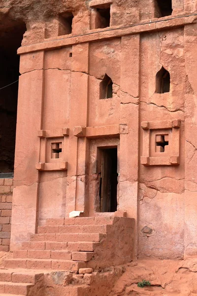 Bergutskjæringene i Lalibela i Etiopia – stockfoto