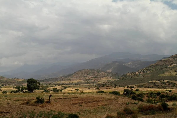 Die landschaft von lalibela in äthiopien — Stockfoto