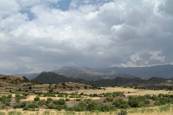 Die landschaft von lalibela in äthiopien — Stockfoto