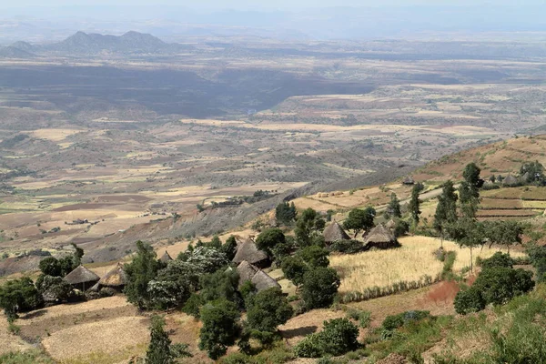 Traditionelle strohhäuser in afrika — Stockfoto