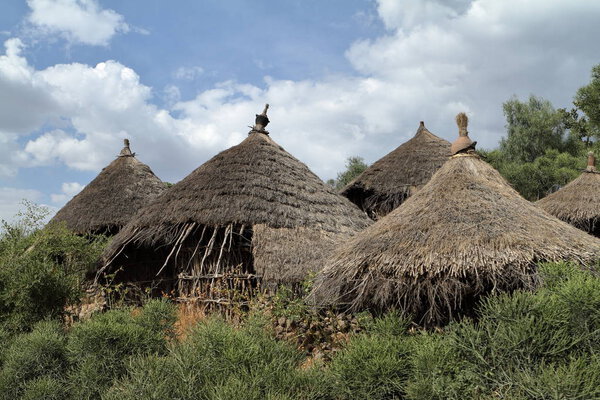 Traditional strawhouses in Africa
