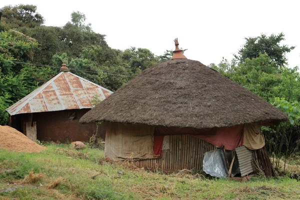 Traditional strawhouses in Africa Royalty Free Stock Images