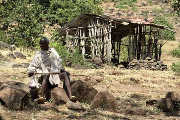 Shepherds and farmers in Ethiopia — Stock Photo, Image