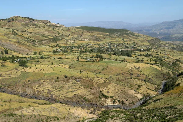 Etiyopya'da tarım ve kırpma alanları — Stok fotoğraf