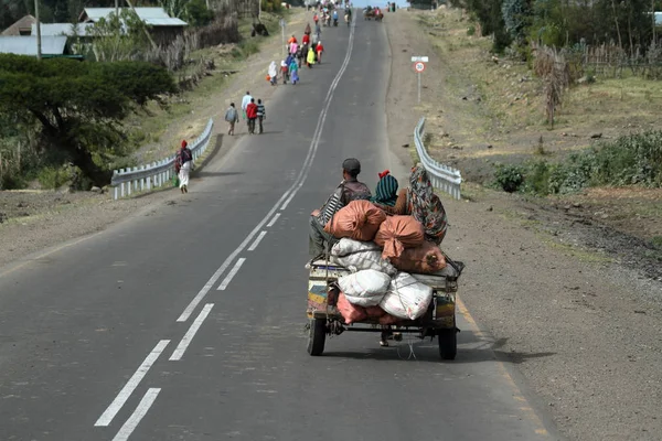 Traffic in Ethiopia in Africa — Stock Photo, Image