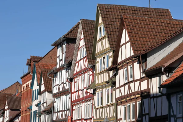 Históricas casas de entramado de madera en Alemania — Foto de Stock